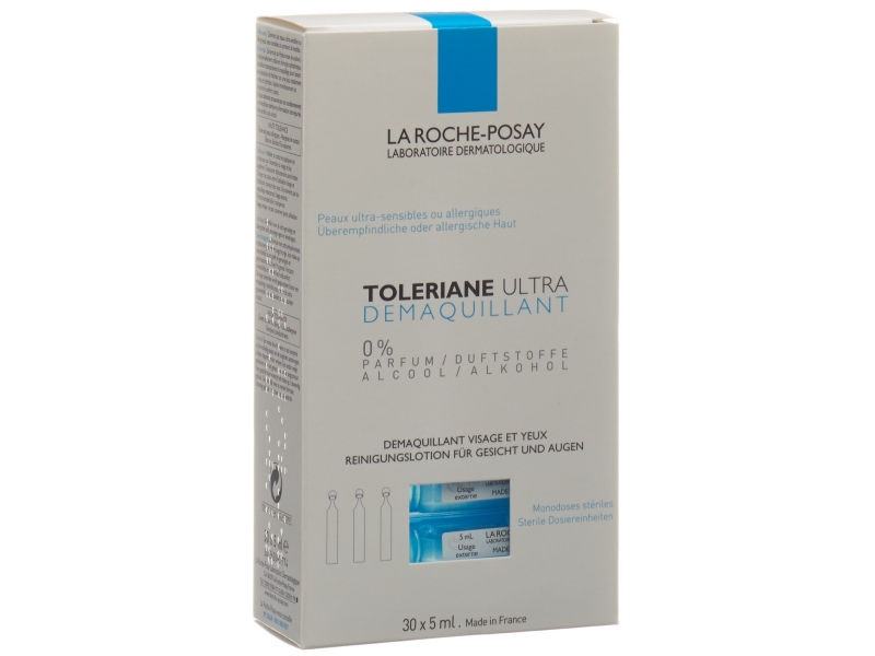LA ROCHE-POSAY Toleriane Ultra Reinigungslotion Für Empfindliche Haut Sterile Einzeldosen 30x5 ml