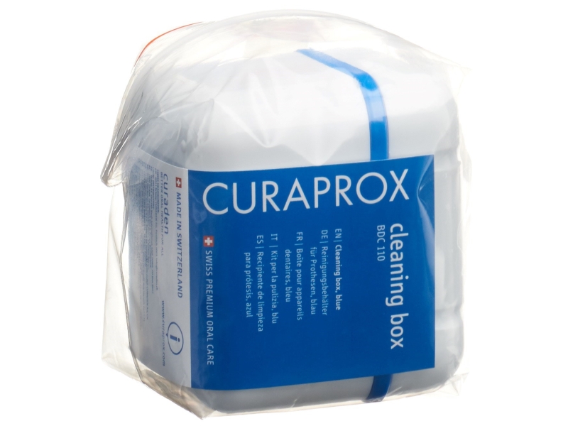 CURAPROX BDC 110 Prothesen Reinigungsbehälter blau