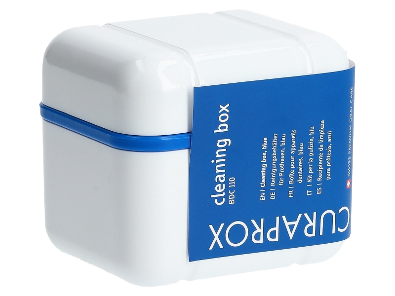 CURAPROX BDC 110 Prothesen Reinigungsbehälter blau