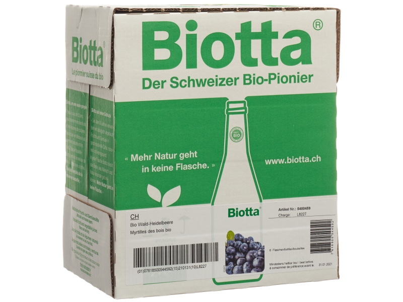 BIOTTA Waldheidelbeere Bio 6 Fl 5 dl