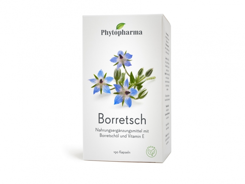 PHYTOPHARMA Borretsch kapseln 500 mg 190 stück