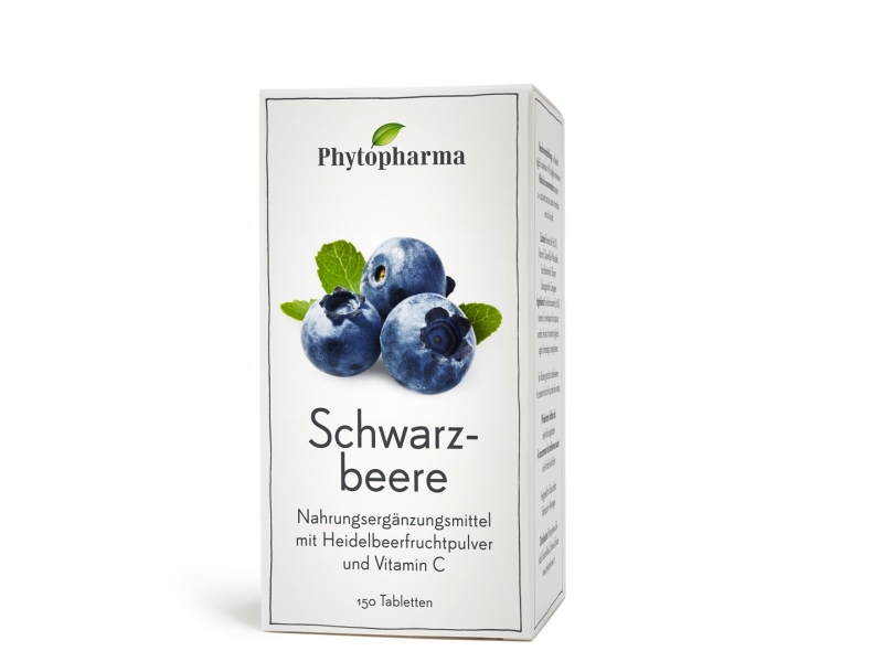PHYTOPHARMA Schwarzbeere Tabletten 150 Stück